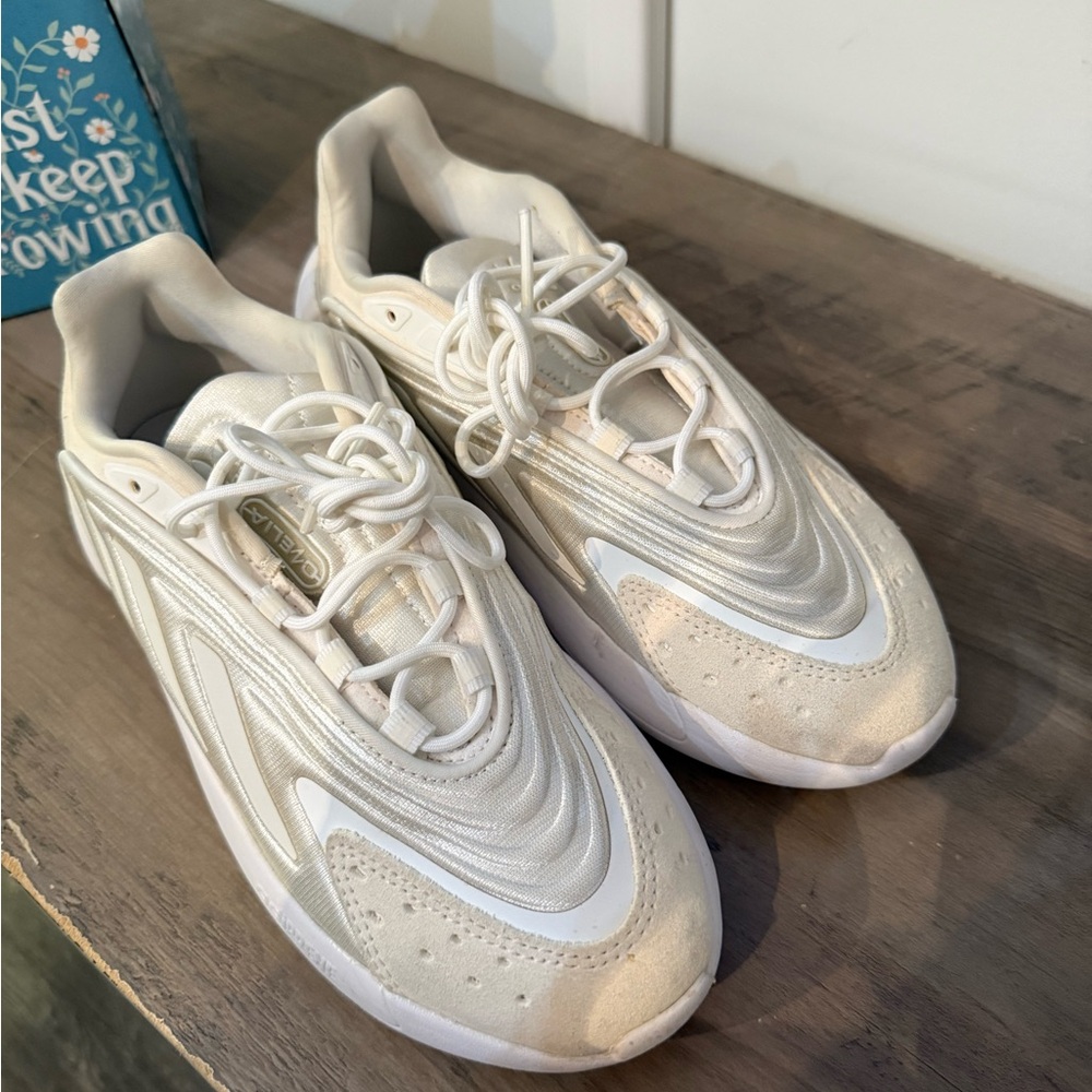 adidas Kids White & Cream Athletic Sneakers